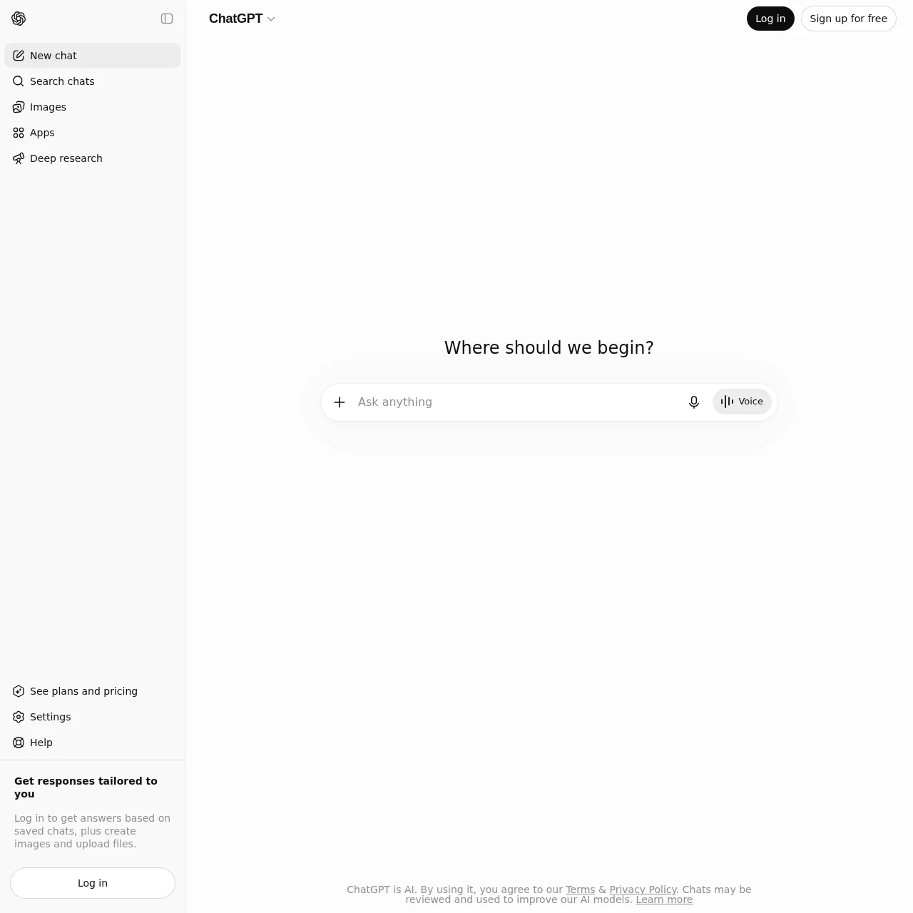 ChatGPT preview