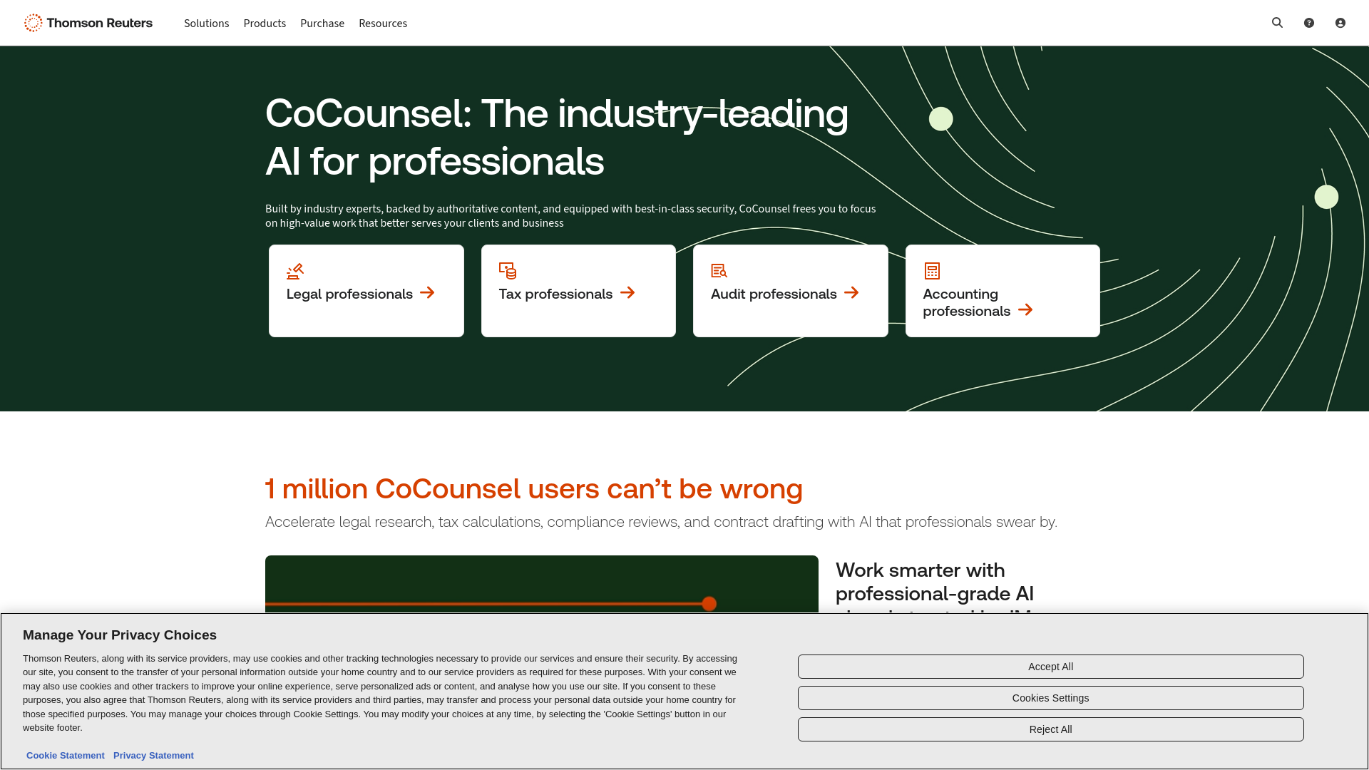 Screenshot of CoCounsel