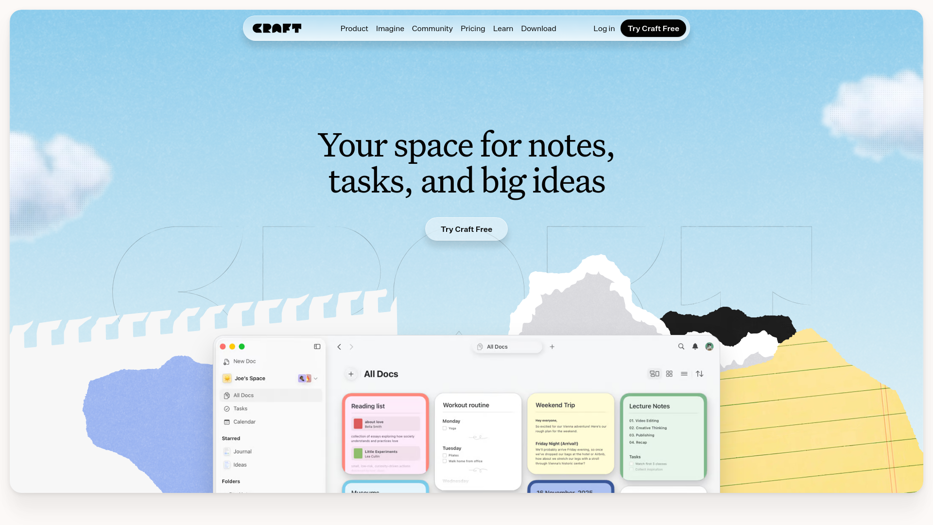 Screenshot of Craft