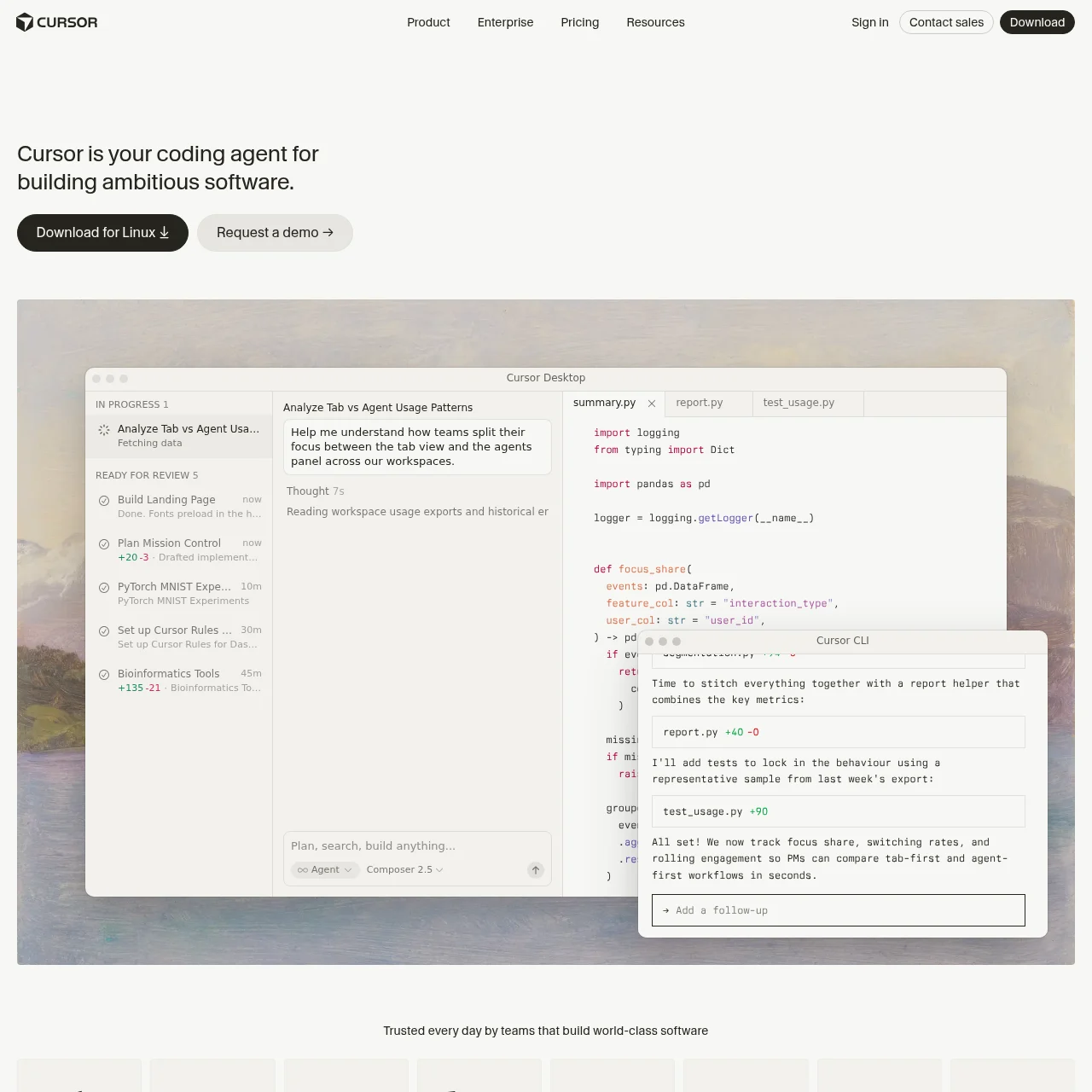 Screenshot of Cursor