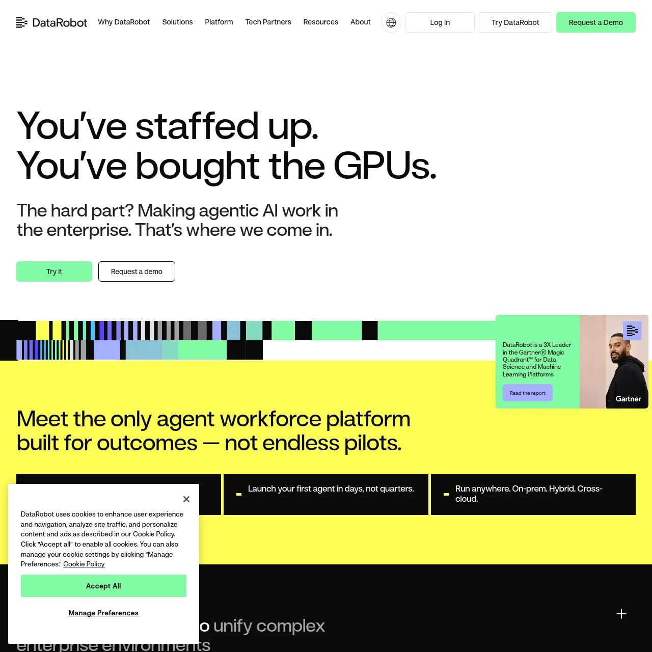 Screenshot of DataRobot