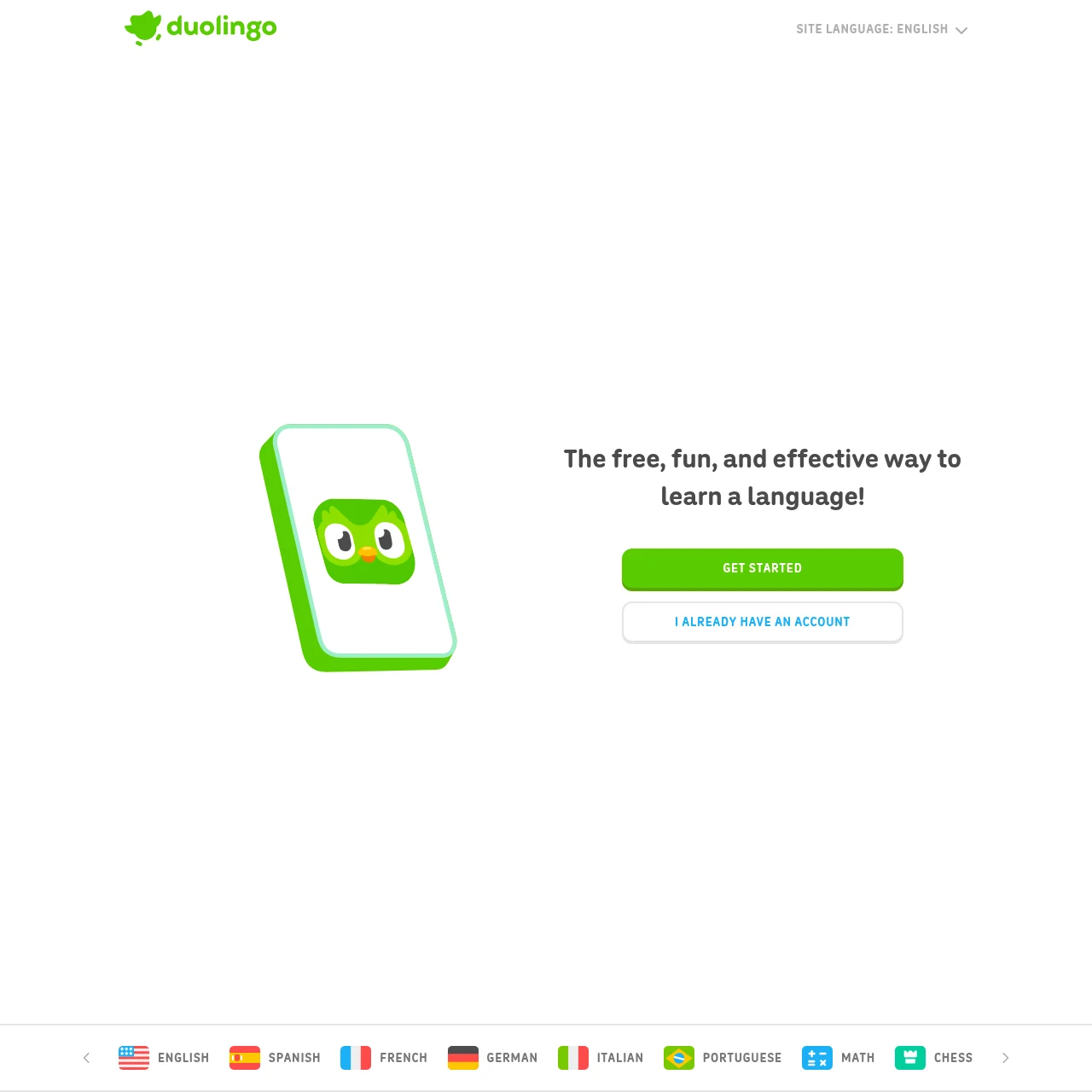 Screenshot of Duolingo