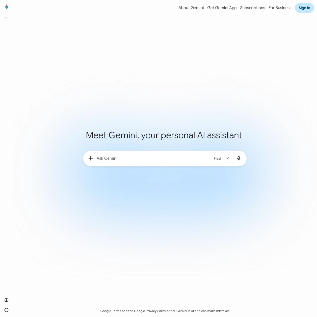 Screenshot of Google Gemini
