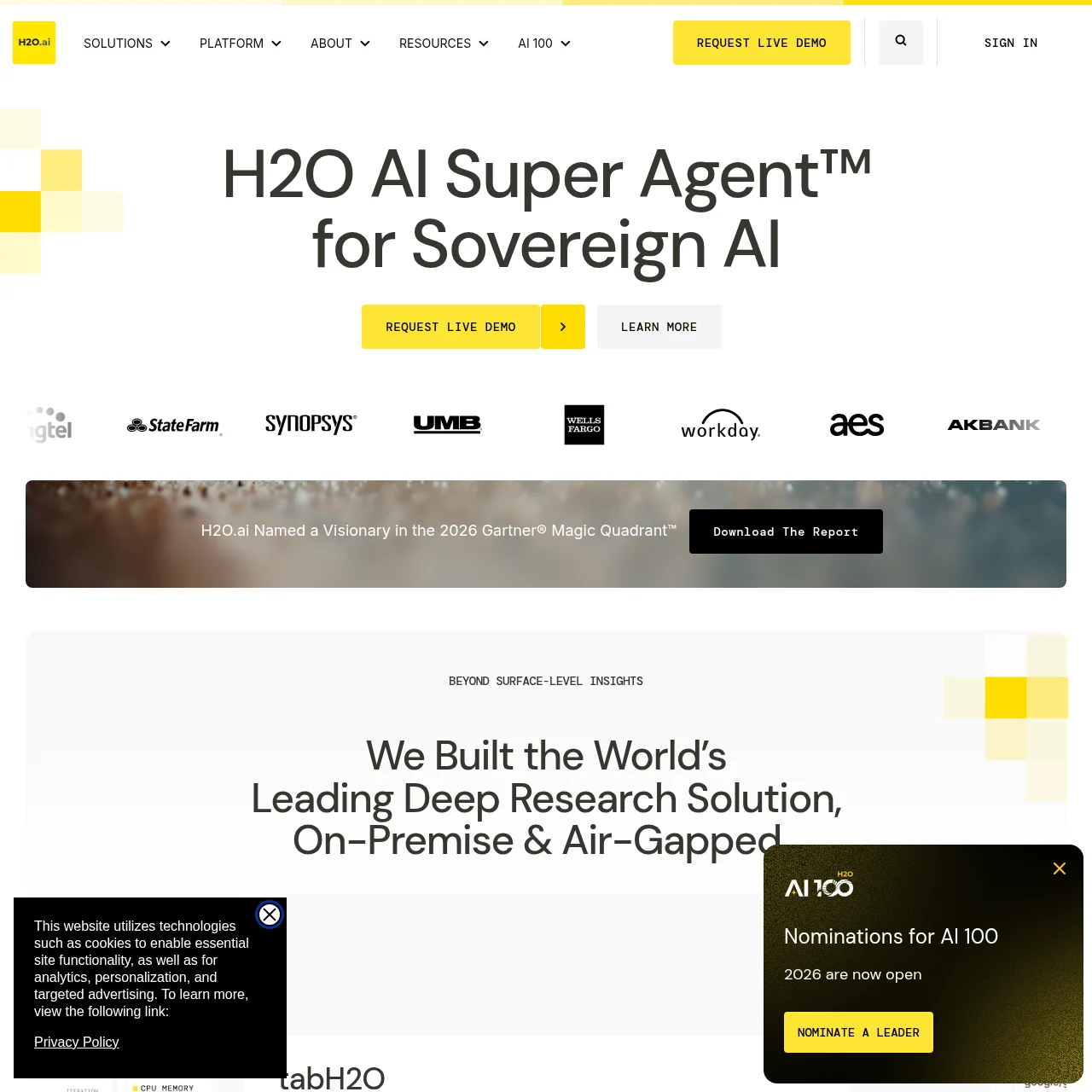 Screenshot of H2O.ai