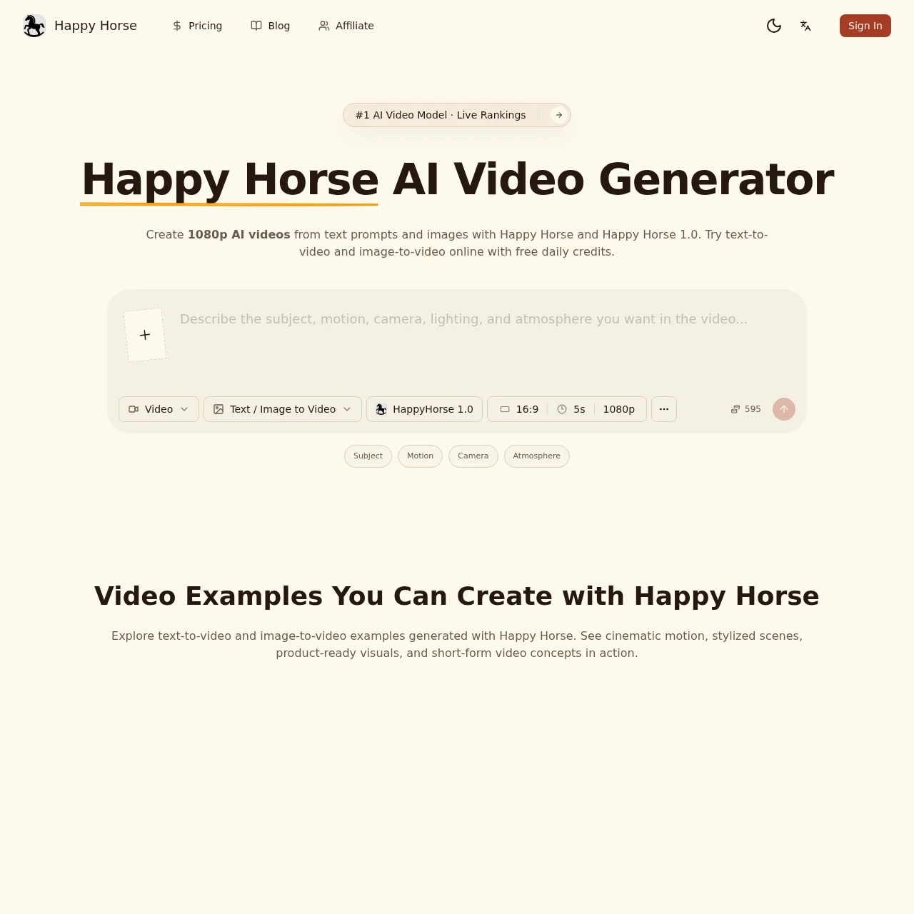 Happy Horse 1.0 preview
