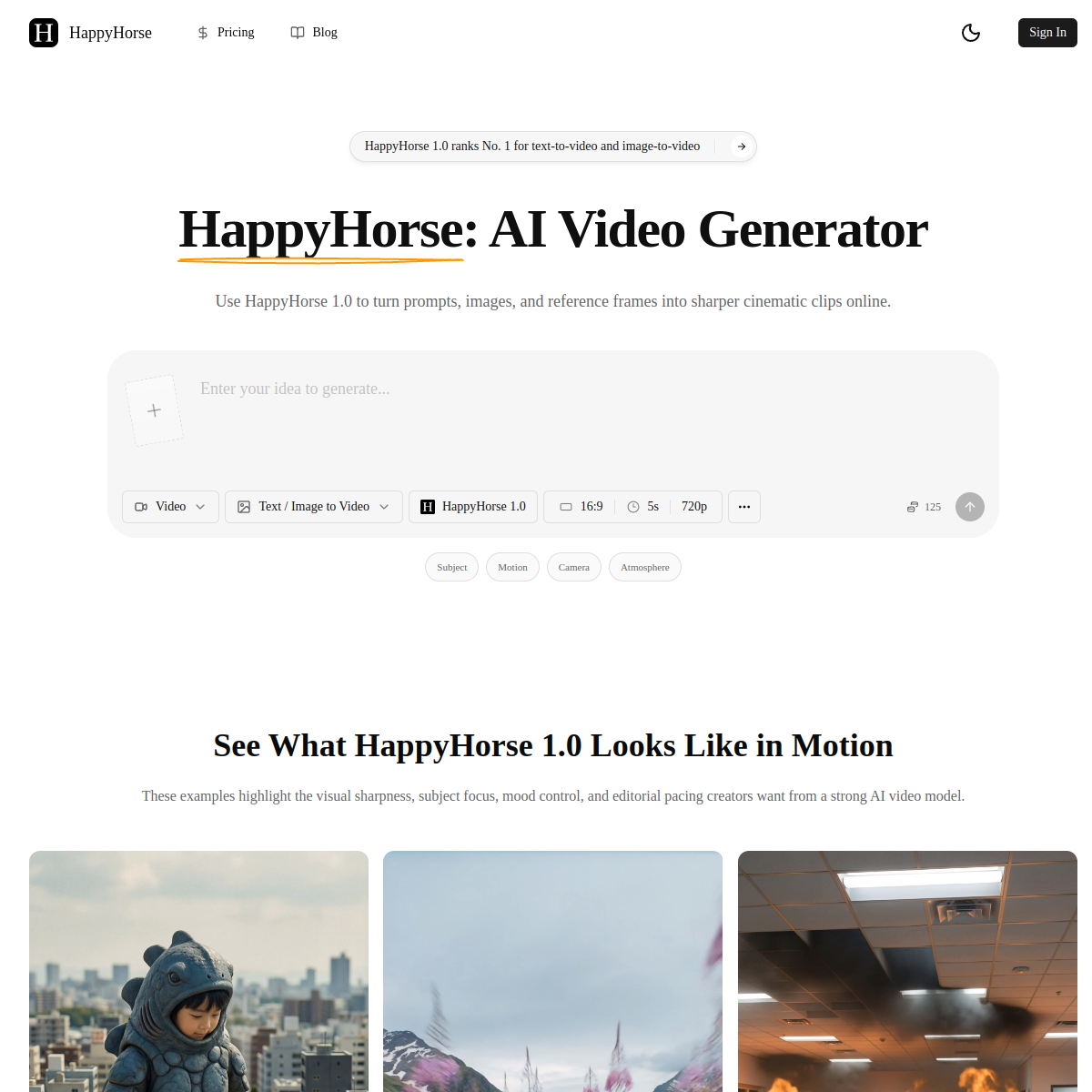 image of happy horse ai
