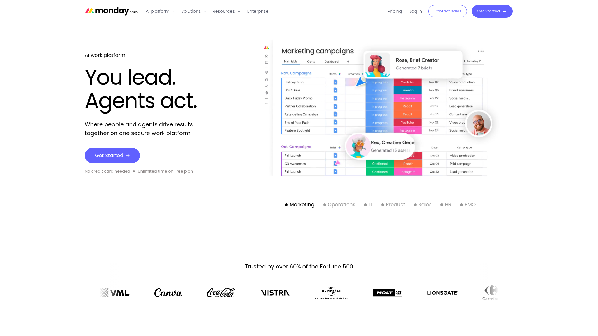 Screenshot of monday.com