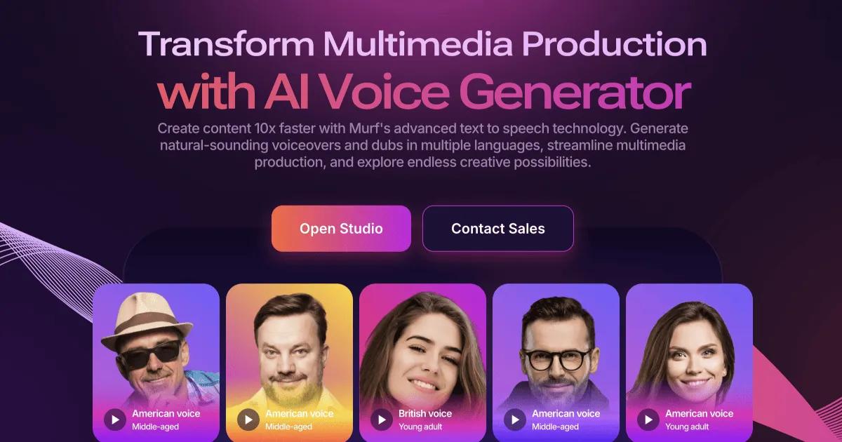 Screenshot of Murf AI