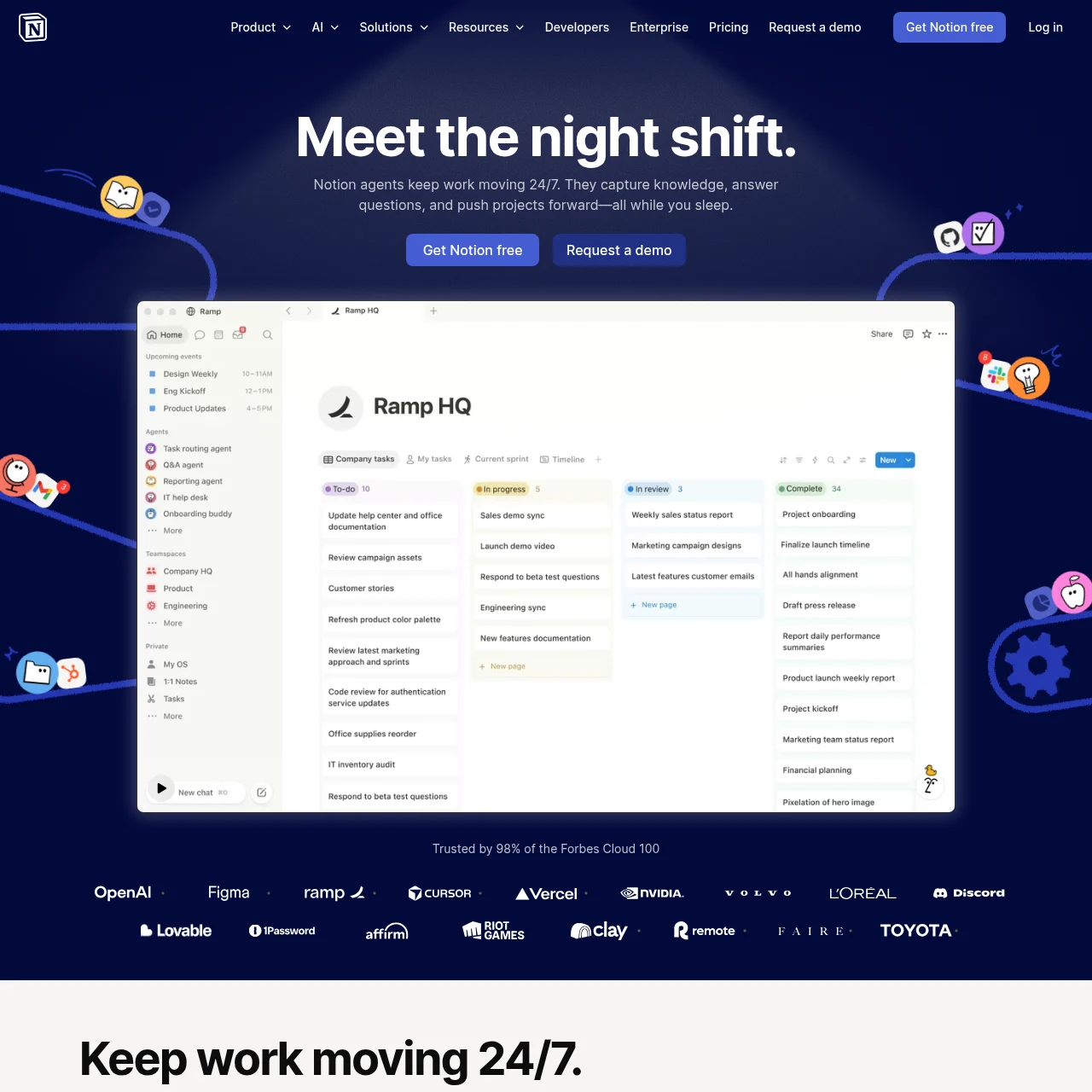 Screenshot of Notion AI