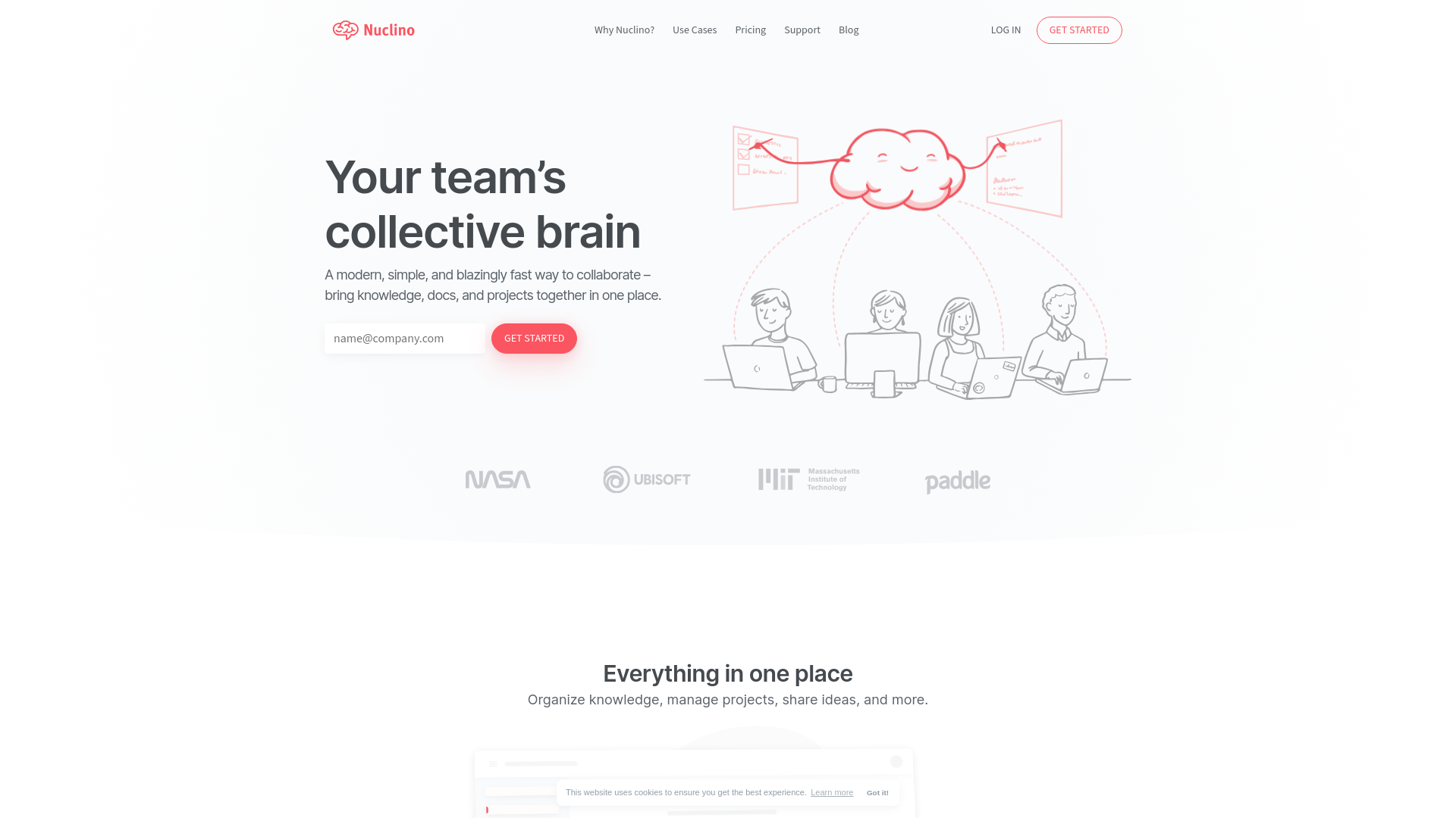 Screenshot of Nuclino