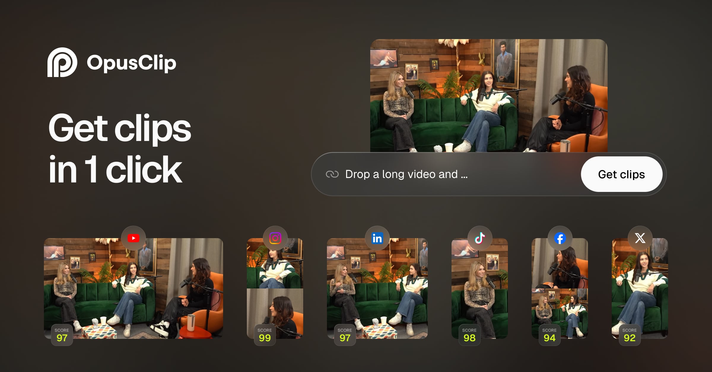 Screenshot of OpusClip