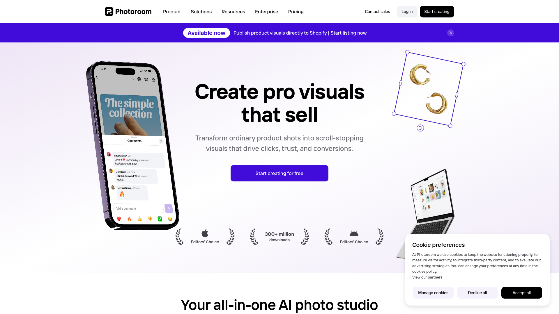 Screenshot of Photoroom