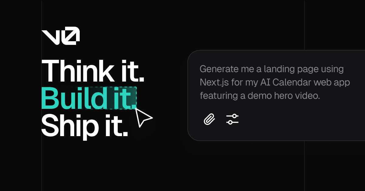 Screenshot of v0 by Vercel