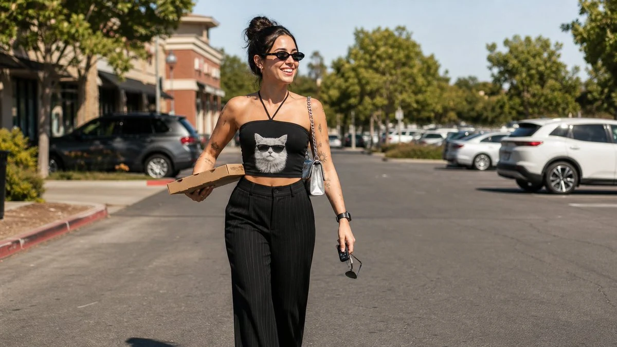 Sunlit Parking Lot Street Style result 1