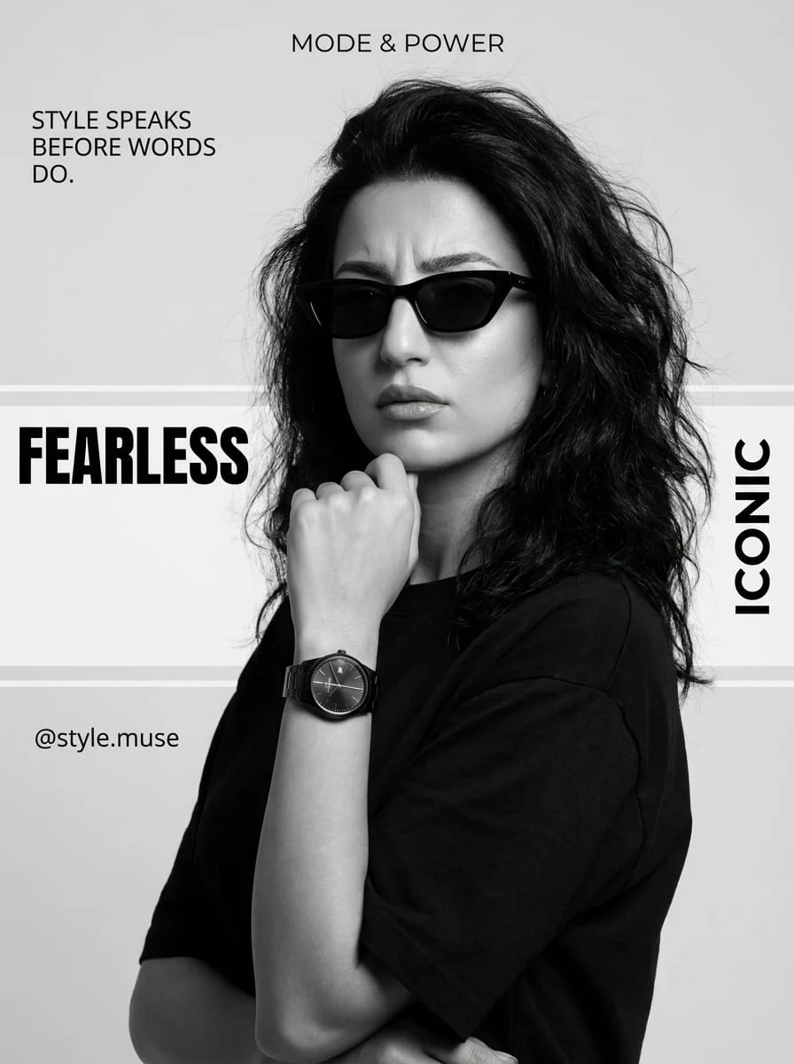 Monochrome Executive Fashion Poster result 1